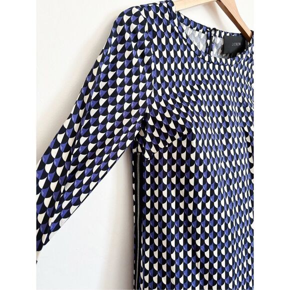 J crew geometric print shift dress size 0 - Picture 4 of 10